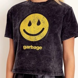 Blackmilk “GARBAGE ONLY HAPPY CROPPED ACID TEE”Size Small S NWT Music T Shirt